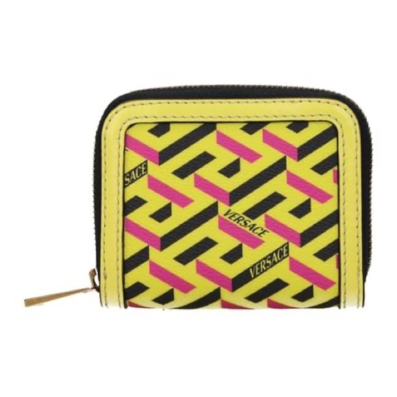 Versace Handbags - SALE !! Versace unisex La Greca leather logo compact wallet / belt pouch NWB